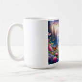 可愛い、カラフルクマと蝶 コーヒーマグカップ (左)