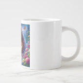 可愛い、カラフルクマと蝶 ジャンボコーヒーマグカップ (右)