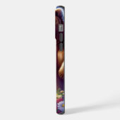 可愛い、カラフルクマと蝶 iPhoneケース (左側面)