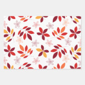 可愛い&カラフル紅葉のパターンセット3 ラッピングペーパーシート (正面2)