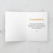 可愛い《キリスト教》洗礼式や命名式素晴らし孫娘ペンギンカード カード (内部)