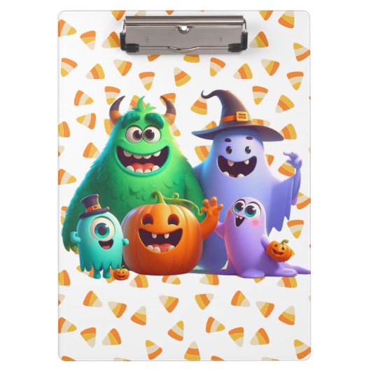 可愛い&クールハロウィーンモンスター クリップボード (正面)