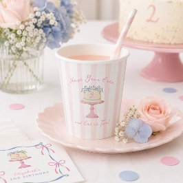 可愛い「ケーキを食べながら持っててもいいよ2歳」2歳の誕生日 紙コップ