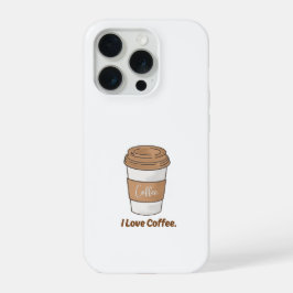可愛い"コーヒー大好き"テイクアウトカップのスマホケース iPhone 15 PROケース