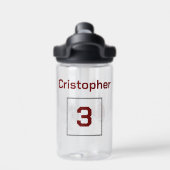 可愛い　サイ　アメリカンフットボール　キッズ ウォーターボトル (背面)