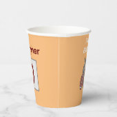 可愛い　サイ　アメリカンフットボール 誕生日 紙コップ (右)