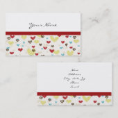 可愛い&サッシーハートプロフィールまたは名刺 名刺 (正面/裏面)