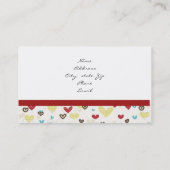 可愛い&サッシーハートプロフィールまたは名刺 名刺 (裏面)