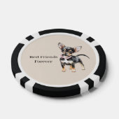 可愛い チワワ ふわふわ 友達 ポーカーチップ (シングル)