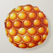 可愛い |ハニービー男の赤ちゃん ラウンドクッション (裏面)