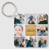 可愛い「パパと私」フォトコラージュ1日目 キーホルダー (正面)