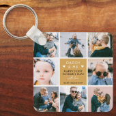 可愛い「パパと私」フォトコラージュ1日目 キーホルダー (正面)