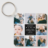 可愛い「パパと私」フォトコラージュ1日目 キーホルダー (正面)