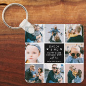 可愛い「パパと私」フォトコラージュ1日目 キーホルダー (正面)