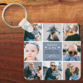 可愛い「パパと私」フォトコラージュ1日目 キーホルダー (正面)