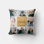 可愛い「パパと私」フォトコラージュ1日目 クッション (正面)