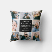 可愛い「パパと私」フォトコラージュ1日目 クッション (裏面)