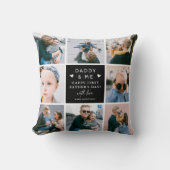 可愛い「パパと私」フォトコラージュ1日目 クッション (正面)