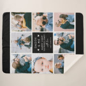 可愛い「パパと私」フォトコラージュ1日目 シェルパブランケット (正面(横))