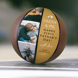 可愛い「パパと私」フォトコラージュ1日目 バスケットボール