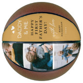 可愛い「パパと私」フォトコラージュ1日目 バスケットボール (正面)