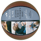 可愛い「パパと私」フォトコラージュ1日目 バスケットボール (正面)