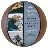 可愛い「パパと私」フォトコラージュ1日目 バスケットボール (縦)