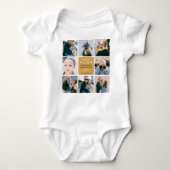 可愛い「パパと私」フォトコラージュ1日目 ベビーボディスーツ (正面)