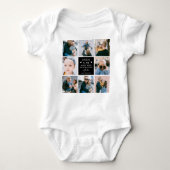 可愛い「パパと私」フォトコラージュ1日目 ベビーボディスーツ (正面)