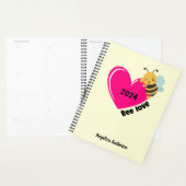 可愛い「ビー・ラブ」 2024 プランナー手帳 (ディスプレー)