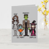 可愛い&ファ不気味ミリパーソナライズされたハロウィーン カード (黄色い花)