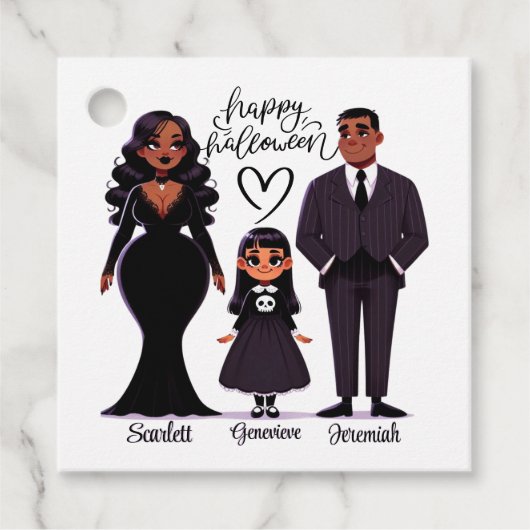 可愛い&ファ不気味ミリパーソナライズされたハロウィーン フェイバータグ (正面)