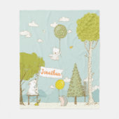 可愛い フリースブランケット (正面)