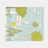 可愛い フリースブランケット (正面(横))