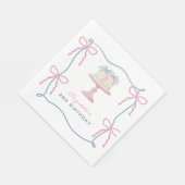 可愛い「ホールケーキを食べて2歳」2歳の誕生日 スタンダードランチョンナプキン (角)