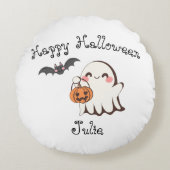 可愛い&不気味ハロウィーン円枕 ラウンドクッション (正面)