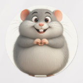 可愛い〔占星術の〕十二宮図ラビットラベルシール ラベル (デザイン2)