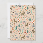 可愛い&女素朴の子の森の森の森の赤ちゃんシャワー 招待状 (裏面)