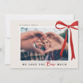 可愛い「愛よ敬礼」写真バレンタイン シーズンカード (正面)