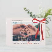 可愛い「愛よ敬礼」写真バレンタイン シーズンカード (スタンド正面)