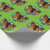 可愛い（昆虫）オオカバマダラ、モナークバタフライ艶包み紙 ラッピングペーパー (角)