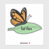 可愛い（昆虫）オオカバマダラ、モナーク蝶ラベル シール (シート)