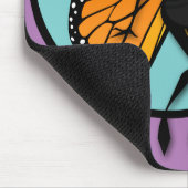 可愛い（昆虫）オオカバマダラ、モナーク蝶レディ縦マウスパッド マウスパッド (コーナー)