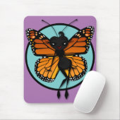 可愛い（昆虫）オオカバマダラ、モナーク蝶レディ縦マウスパッド マウスパッド (マウス)