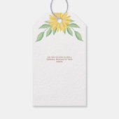 可愛い(昆虫)マルハナバチイエローサンキュー男女兼用 ギフトタグ (裏面)