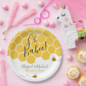 可愛い（昆虫）マルハナバチテーマ水彩ビーベイビーシャワー ペーパープレート (パーティー)