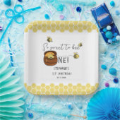 可愛い（昆虫）マルハナバチ甘いBee One 1歳の誕生日 ペーパープレート (パーティー)