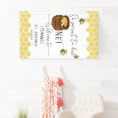 可愛い(昆虫)マルハナバチ甘いBee One 1歳の誕生日 横断幕 (インサイチュ)