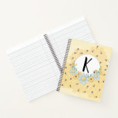 可愛い（昆虫）マルハナバチ モノグラムの ノートブック (内部)