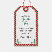 可愛い・最高のお母さん・お母さんを愛する・子供へ ギフトタグ (正面)